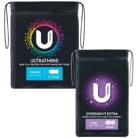 U+by+Kotex+Ultra+Thin+Pads+Pk+8-14+or+U+by+Kotex+Maxi+Pads+Pk+6-16