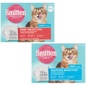 Smitten-Wet-Cat-Food-Pk-12-x-85g on sale