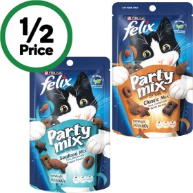 Felix-Party-Mix-Cat-Treats-50-60g on sale