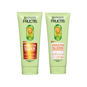 NEW-Garnier-Fructis-Keratin-Sleek-Shampoo-or-Conditioner-200ml on sale