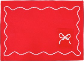 Red+Bow+Placemat+with+Cutlery+Pocket