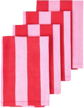 4-Pack-Pink-Red-Stripe-Napkins on sale