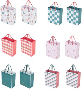 4+Pack+Christmas+Gift+Bags+-+Small%2C+Assorted