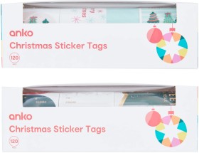 120-Pack-Christmas-Sticker-Tags-Assorted on sale