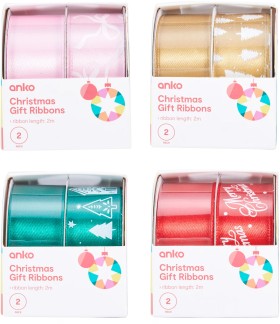 2-Pack-Christmas-Gift-Ribbons-Assorted on sale