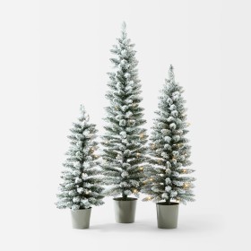 Set-of-3-Snowy-Prelit-Potted-Christmas-Tree on sale