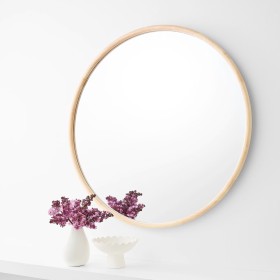 Wooden-Framed-Mirror-80cm on sale