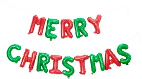 Merry+Christmas+Foil+Balloon+Garland