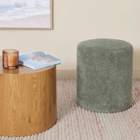 Chenille+Ottoman