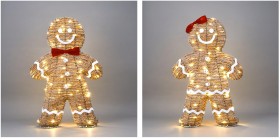 Battery+Operated+Light+Up+Rattan+Look+Gingerbread+-+Assorted