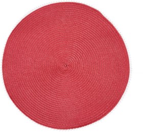Round-Red-Pom-Pom-Placemat on sale
