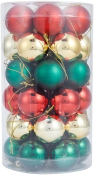 36+Pack+4cm+Traditional+Baubles