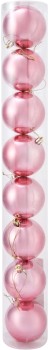 8+Pack+8cm+Pink+Baubles