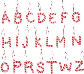 Candy-Cane-Letter-Decoration-Assorted on sale