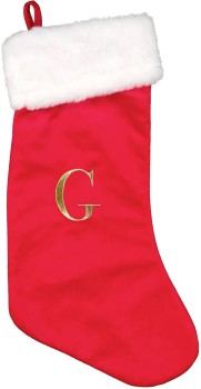 Letter-G-Stocking on sale