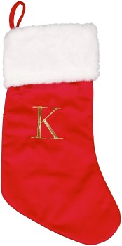 Letter-K-Stocking on sale