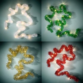 Battery+operated+20+LED+Tinsel+String+Lights+-+Assorted