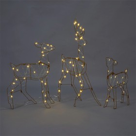 3+Pack+Solar+Powered+LED+Light+Up+Standing+Reindeer