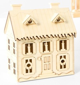 Craft-Wood-Blank-LED-Light-Up-Christmas-House on sale