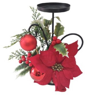 NEW-Crimson-Noel-Single-Candle-Holder-25cm-Ea on sale