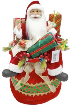 NEW-Santa-Deluxe-Sitting-on-Present-Sack-with-LED-55cm-Ea on sale