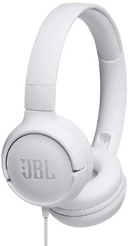 JBL+Tune+500+Wired+On-Ear+Headphones+-+White