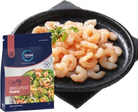 Global-Seafoods-Cooked-Peeled-Prawns-300g on sale