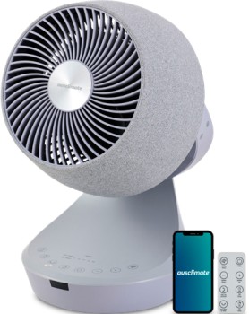 Ausclimate-Ecosmart-Desk-Air-Circulator-Stone-Grey on sale