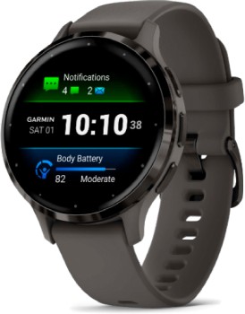 Garmin-Venu-3-Smartwatch-French-Pebble-GraySlate on sale