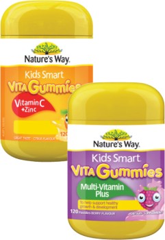 Natures-Way-Kids-Smart-Vita-Gummies-Multi-Vitamin-Plus-or-Vitamin-C-Zinc-120-Pack on sale