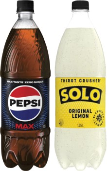 Pepsi+or+Solo+Soft+Drink+1.25+Litre