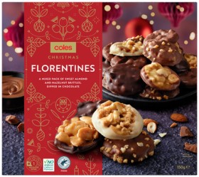 Coles-Christmas-Florentines-150g on sale