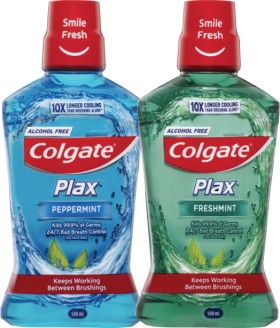 Colgate+Plax+Fresh+Mint+or+Peppermint+Mouthwash+500mL