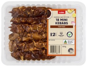 Coles+Mini+Chicken+Kebabs+Teriyaki+18+Pack+850g