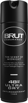 Brut-Endurance-48hr-Antiperspirant-Aerosol-Deodorant-212mL on sale