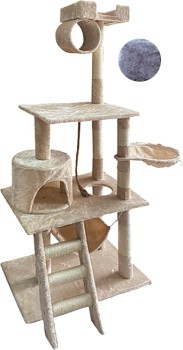 Melanie-Cat-Scratcher-Grey-or-Cream-154x46x62cm on sale