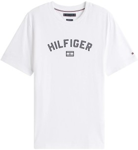 Tommy-Hilfiger-Flocked-Tee-White on sale