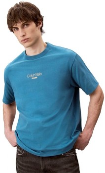 Calvin+Klein+Jeans+Relaxed+Fit+Graphic+Tee+-+Blue