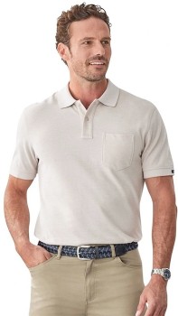 Gazman+Oxford+Pocket+Polo+-+Taupe