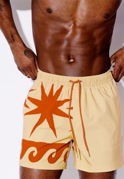 Kenji-Printed-Swim-Short-Cream on sale