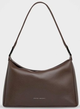Status-Anxiety-Think-Twice-Leather-Bag-Cocoa on sale
