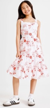 Tilii-Sleeveless-Broderie-Tiered-Midi-Dress on sale