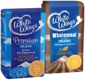 White+Wings+Premium+or+Wholemeal+Flour+1kg+Selected+Varieties