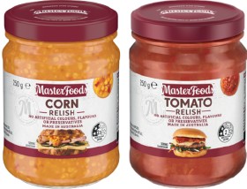 MasterFoods+Relish+250%E2%80%91260g+or+Chutney+250g+Selected+Varieties