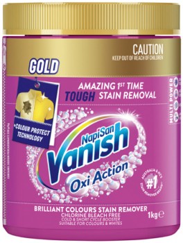 Vanish+NapiSan+Gold+Oxi+Action+Stain+Remover+1kg+Selected+Varieties