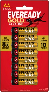 Eveready+Gold+Alkaline+Batteries+AA+8+Pack