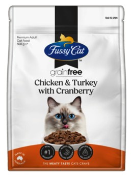 Fussy-Cat-Grain-Free-Dry-Cat-Food-500g-Selected-Varieties on sale