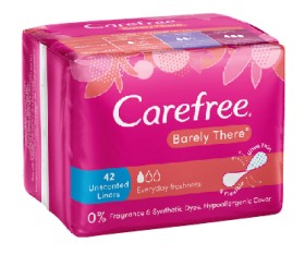 Carefree+Barely+There+Unscented+Liners+42+Pack%2A