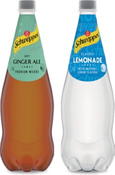 Schweppes+Mixers%2C+Soft+Drinks+or+Natural+Mineral+Water+1.1+Litre+Selected+Varieties