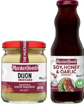 MasterFoods+Marinade+375g%2C+Mustard+170%E2%80%91175g+or+Horseradish+Cream+175g+Selected+Varieties